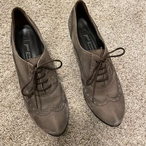 Paul Green Genuine Suede Grey Oxford Shoes